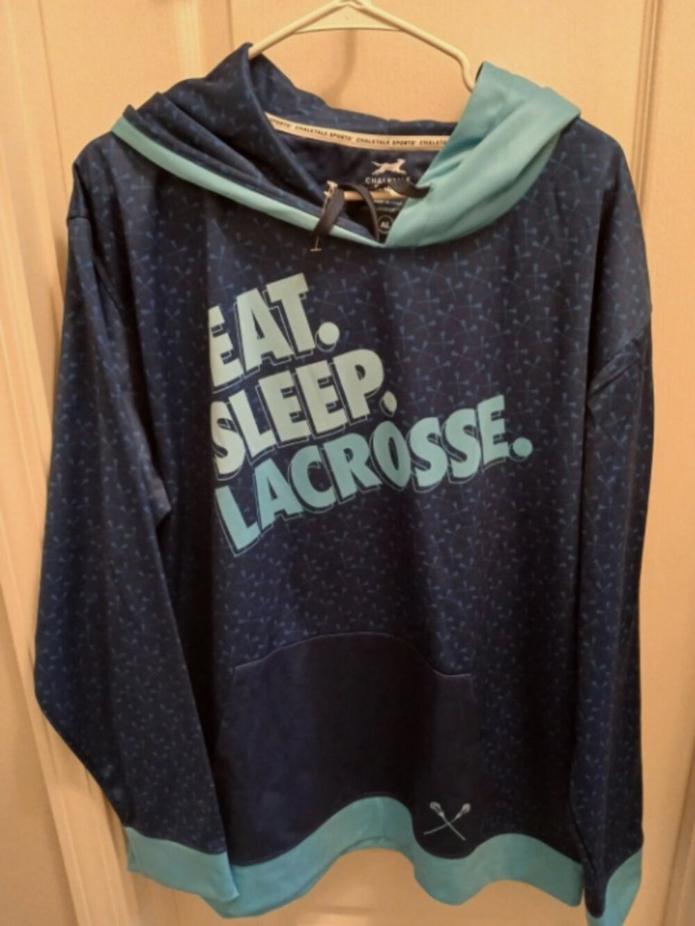 Chalktalk Sports Eat Sleep Lacrosse Hoodie Size Adult XL NWT